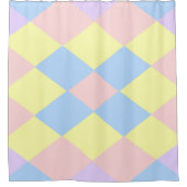 Pastel Spring Colors Argyle Douchegordijn (Voorkant)