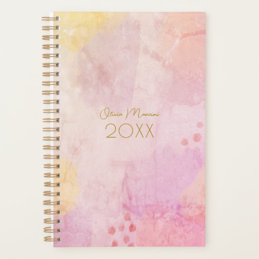 Pastel Spring Colours Abstrait Art Planner (Devant)