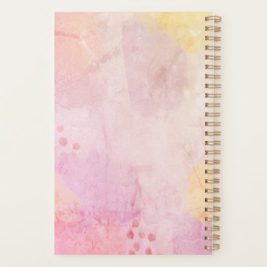 Pastel Spring Colours Abstrait Art Planner (Dos)