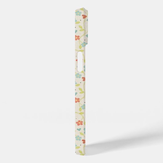 Pastel  Spring Floral Pattern Monogram Case-Mate iPhone Case (Achterkant / Rechts)