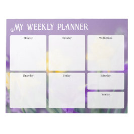Pastel spring, floral Weekly Planner Notitieblok