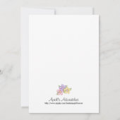 Pastel Spring Flowers Baby Faire-part (Dos)