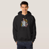 Pastel Spring Gnome With Sunflower Easter Eggs Bas Hoodie (Voorkant volledig)