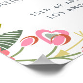 Pastel Spring meadow welkomstbord voor bruiloft Poster (Hoek)