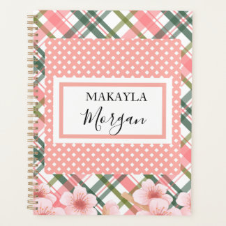 Pastel Spring Plaid Gepersonaliseerde Planner