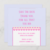 Pastel Spring Teacher Save the Date Kaart (Voorkant / Achterkant)