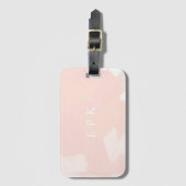 Pastel Springtime Monogram Bagagelabel (Voorkant (verticaal))