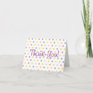 Pastel Sprinkle Polka Dot Baby shower Merci
