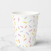 Pastel Sprinkles Birthday Papieren Bekers (Voorkant)