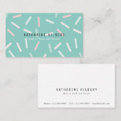 Pastel Sprinkles Mint Green Mommy Visitekaartje (Voorkant / Achterkant)