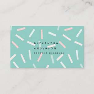 Pastel Sprinkles Mint Groen Visitekaartje