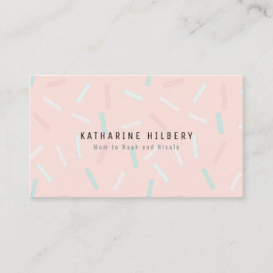 Pastel Sprinkles Roze Mama Visitekaartje