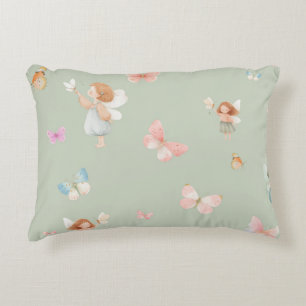 Pastel Sprookjesachtig Motief Cute Vlinder Babykam Accent Kussen