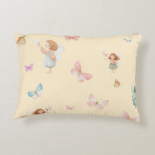 Pastel Sprookjesachtig Motief Cute Vlinder Babykam Accent Kussen