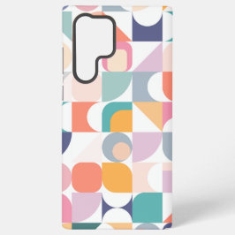 Pastel square designs as Bauhaus style Samsung Galaxy Hoesje