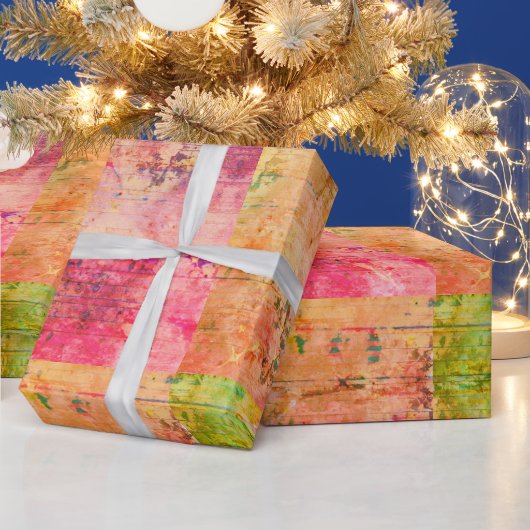 Pastel Squares Matte Wrapping Papier (Feestdagen)