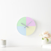 Pastel Squares Modern Ronde Klok (Huis)