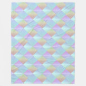 Pastel Squares Patroon Fleece Deken (Voorkant)