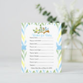 Pastel Squirrel Baby Boy Shower - Vernissen (Staand voorkant)