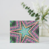 Pastel Star-Briefkaart Briefkaart (Staand voorkant)