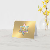 Pastel Star de David Carte de remerciements d'or (Fleur jaune)