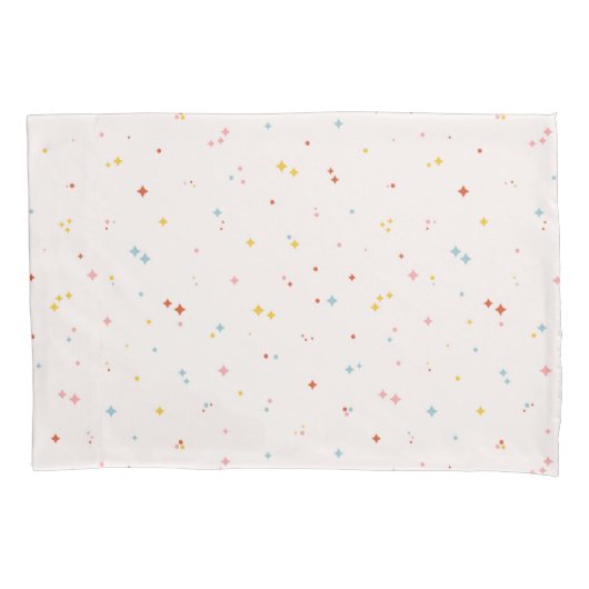 Pastel Star-patroon Kussensloop (Voorkant-Links)