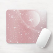 Pastel Starry Sky Roze gradiënt Mop Galaxy Design Muismat (Met muis)