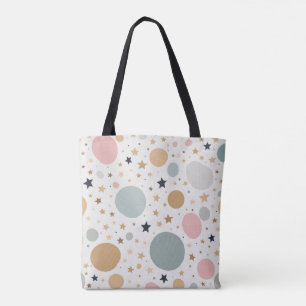 Pastel Stars & Dots Sac fourre-tout esthétique