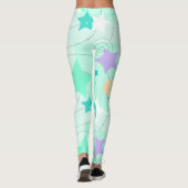 Pastel Stars Girly Holidays Leggings (Dos)