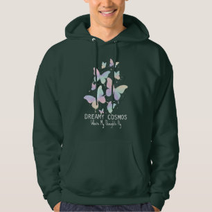Pastel Sterrenstelsel Vlinders Droomachtige Esthet Hoodie