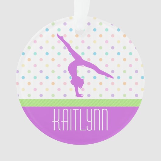 Pastel Stippen Gymnastics Ornament (voorkant)