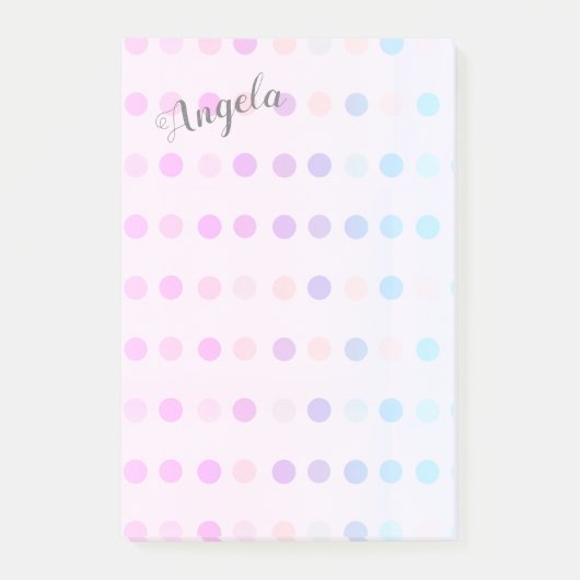 pastel stippen ontwerpen aangepaste post post-it® notes (Voorkant)