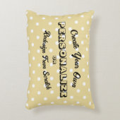 Pastel Stippenpatroon - Geel  Accent Kussen (Voorkant(Verticaal))