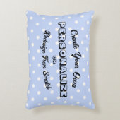 Pastel Stippenpatroon - Periwinkle  Accent Kussen (Voorkant(Verticaal))