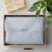 Pastel Stofblauw Kleine Gingham Tissuepapier (Geschenk)
