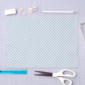 Pastel Stofblauw Kleine Gingham Tissuepapier (Craft)