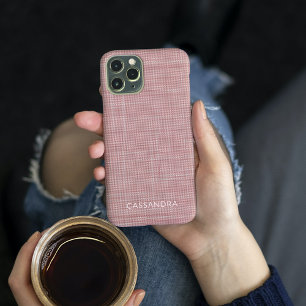 Pastel stoffig Roos Blush Roze textuur Patroon iPhone 11 Pro Hoesje