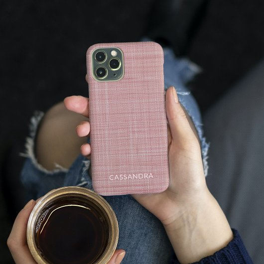 Pastel stoffig Roos Blush Roze textuur Patroon Case-Mate iPhone Case
