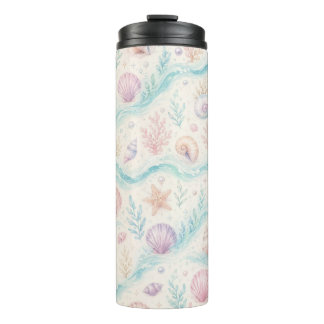 Pastel Strand Esthetische Tumbler Thermosbeker