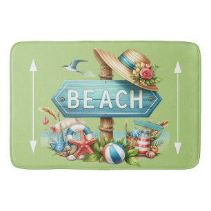 Pastel Strand Schelpen Badmat