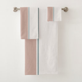 Pastel Strepen-2 – Minimale handdoekstijl voor spa Bad Handdoek