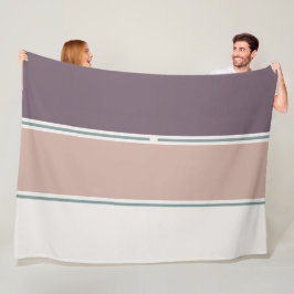 Pastel Strepen-2 – Zachte Neutrale Streep Lay-out Fleece Deken