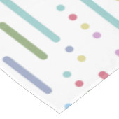 Pastel strepen en stippen tafelkleed (Gekanteld)