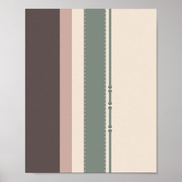 Pastel Strepen Minimalistische Huisdecoratie Poster