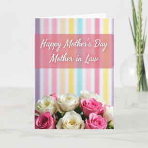 Pastel Strepen Moederdag kaart