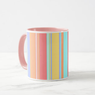 Pastel Strepen Patroon Mok