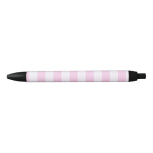 Pastel Strepen - Roze Zwarte Inkt Pen