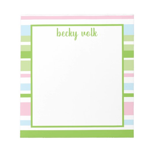 Pastel Stripe-laptop Notitieblok (Voorkant)