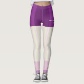 Pastel Stripe Team/Club Leggings avec faux shorts (Devant)