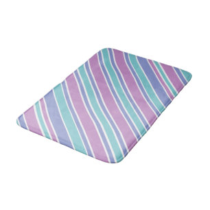 Pastel Striped Patroon Badmat